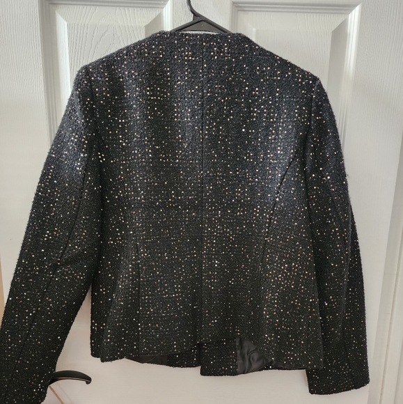 Anne Klein Sparling Gold Bling Blazer - Picture 2 of 9